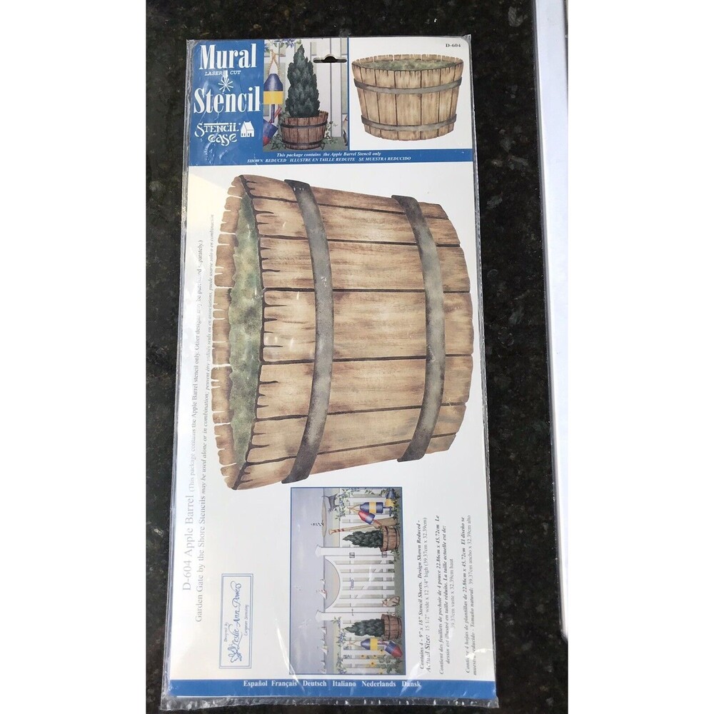 Sealed Brand New Stencil-ease Mural Apple Barrel Stencil D-604 Leslie Ann Powers